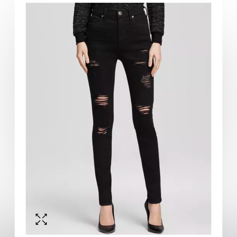 True Religion Halle High Rise Destroyed Skinny Jeans